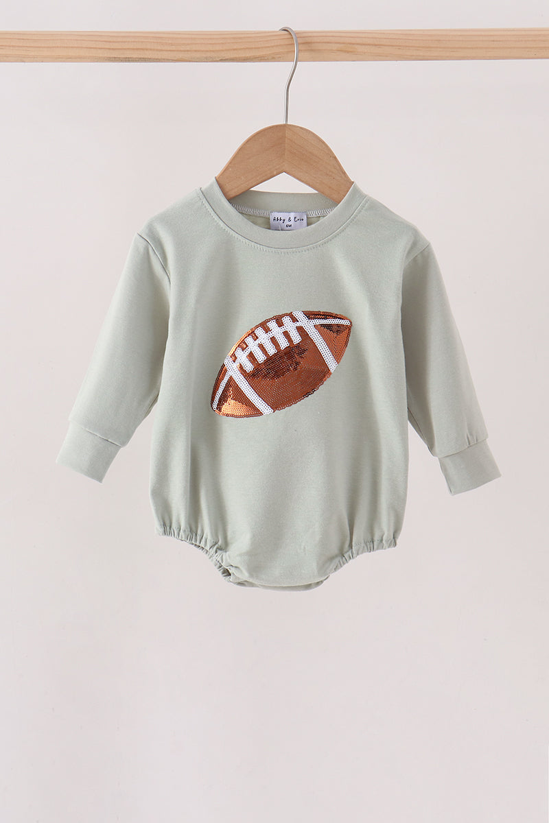 Sage football sequin bubble