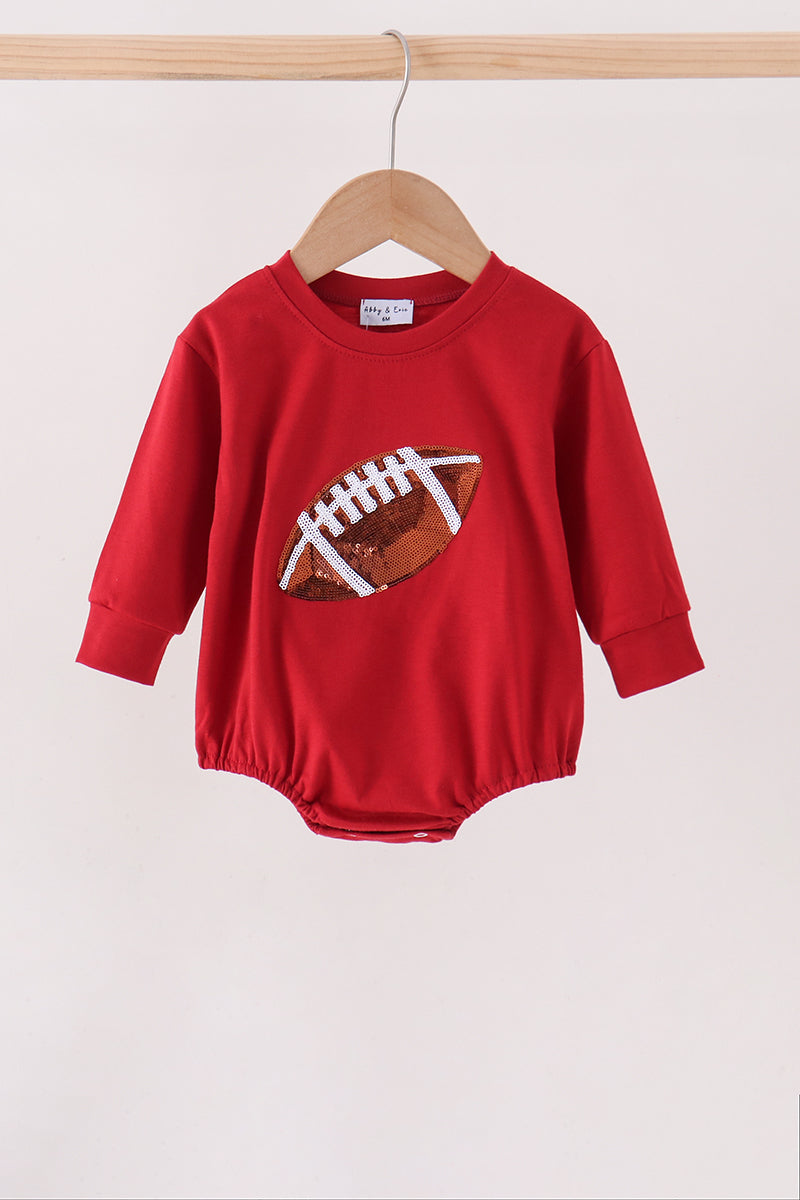 Maroon football sequin bubble
