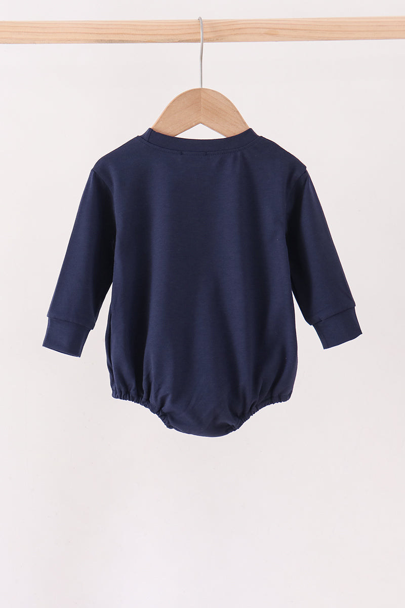 Navy football sequin bubble