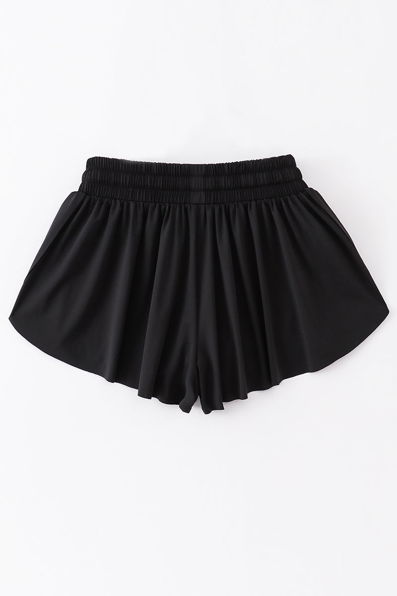 Black woman sports shorts