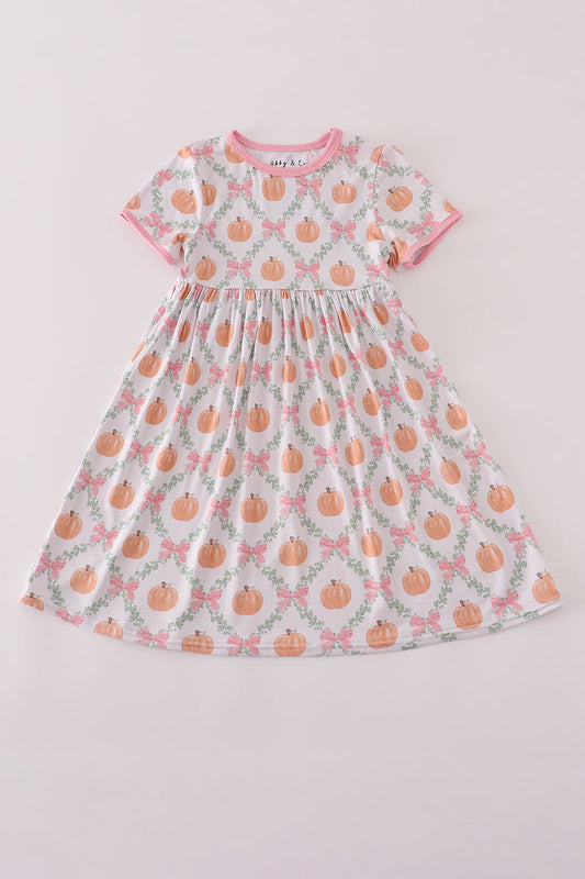 Pink pumpkin bamboo dress