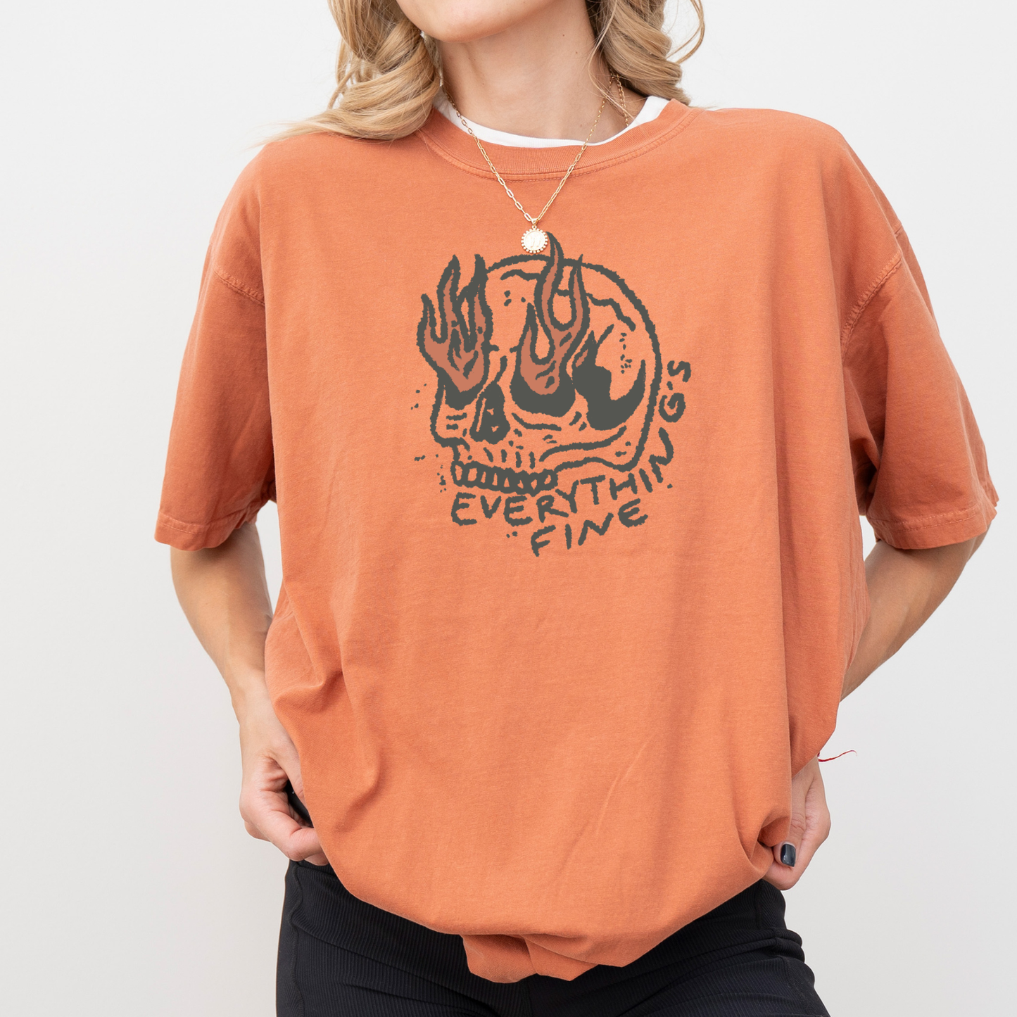 Everything Is Fine Premium Graphic Vintage Shirt
