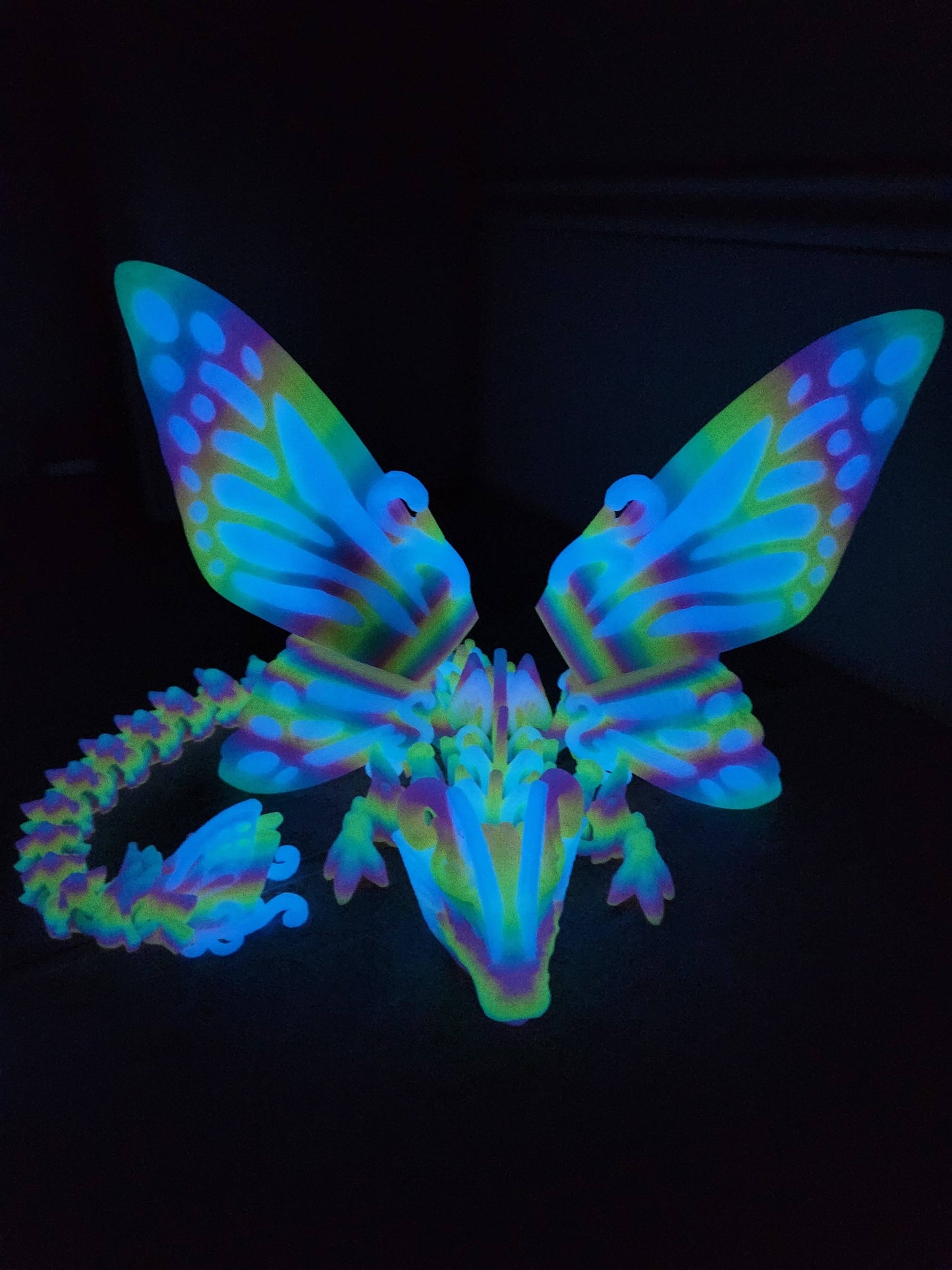 Rainbow Butterfly Dragon — Glow-in-the-Dark Collectible