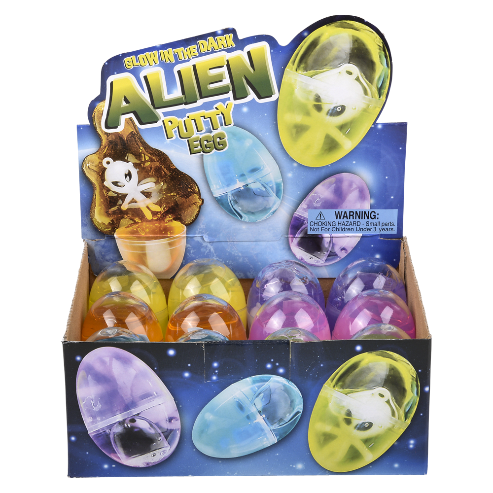 GLOW IN DARK ALIEN BABY PUTTY EGG