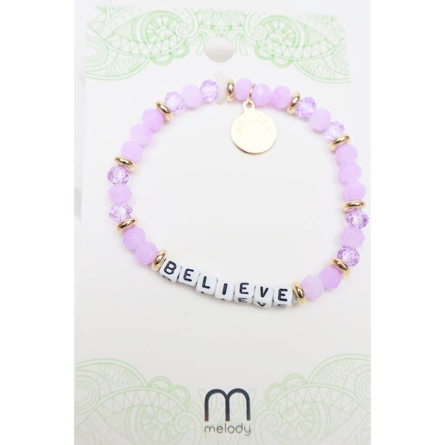 BELIEVE Beaded Bracelet