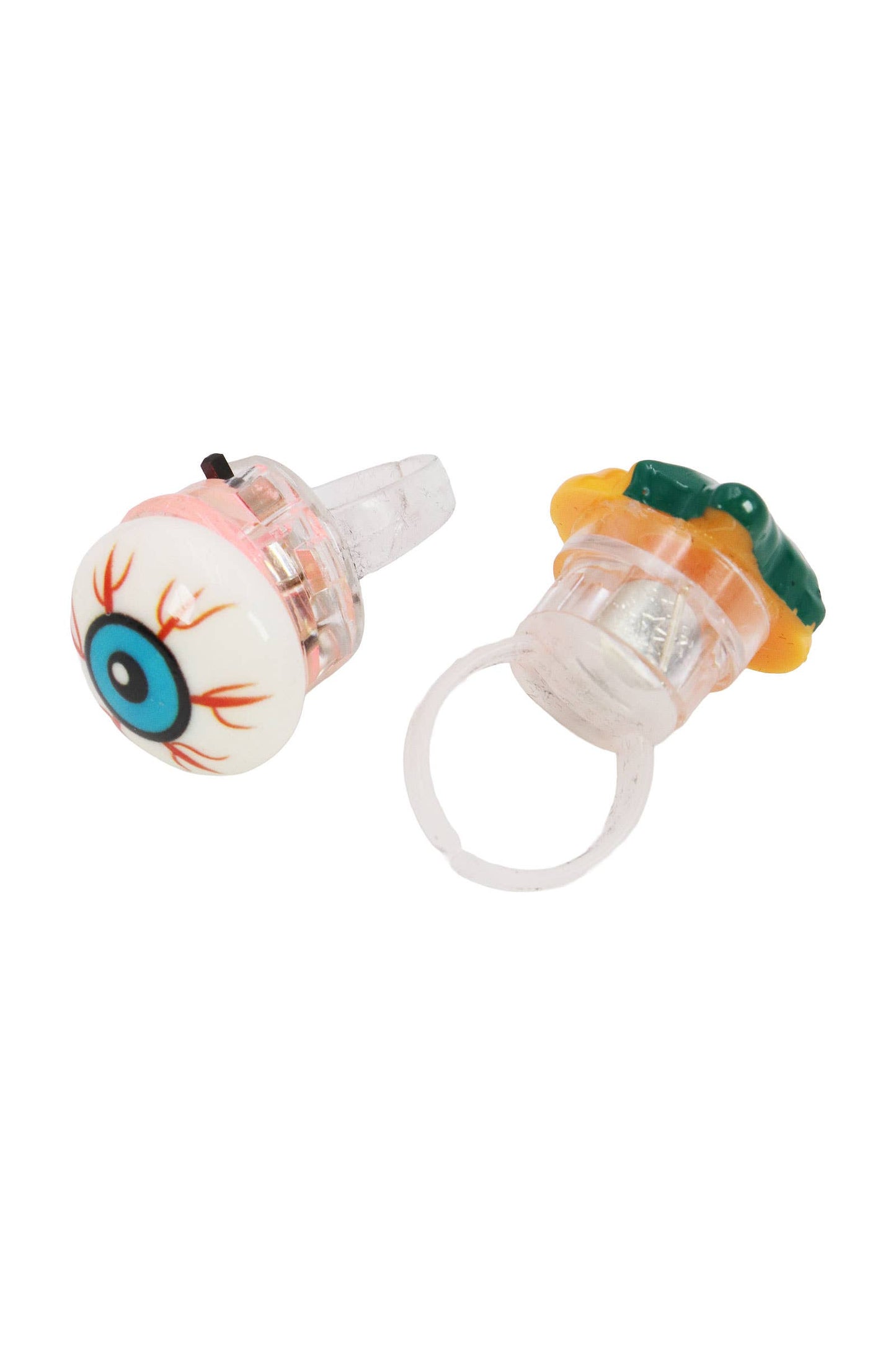 Halloween Resin Charm Led Light-up Ring - 24 Pcs