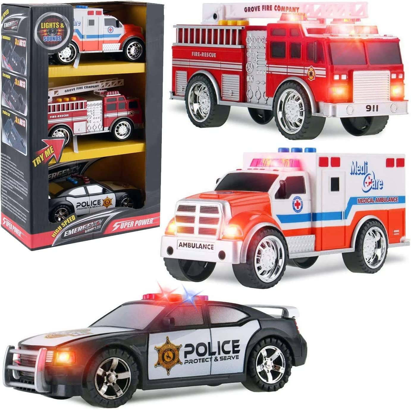 3-in-1 Emergency Vehicle Toy