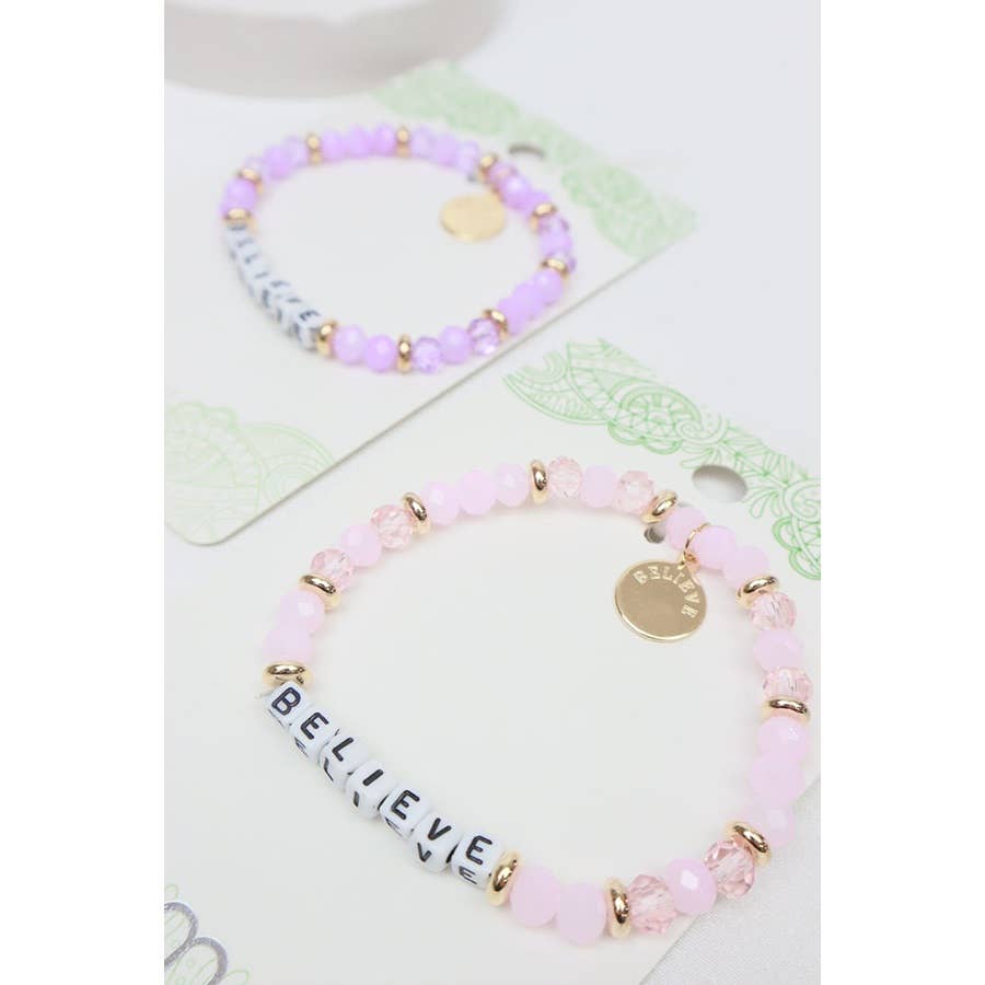 BELIEVE Beaded Bracelet