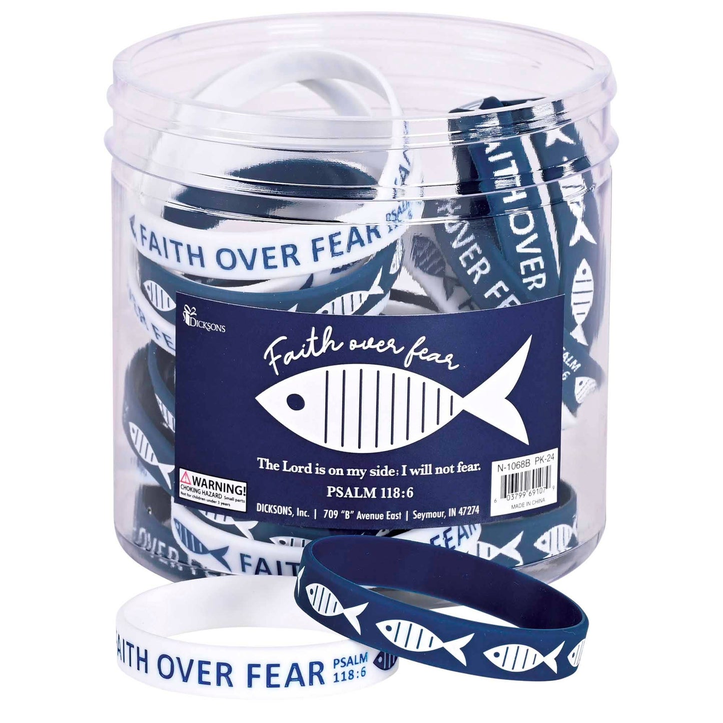 Bracelet Silicone Fish Faith Over Fear