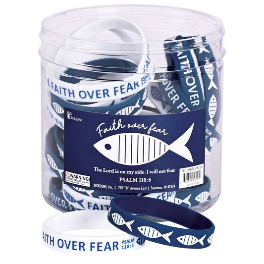 Bracelet Silicone Fish Faith Over Fear