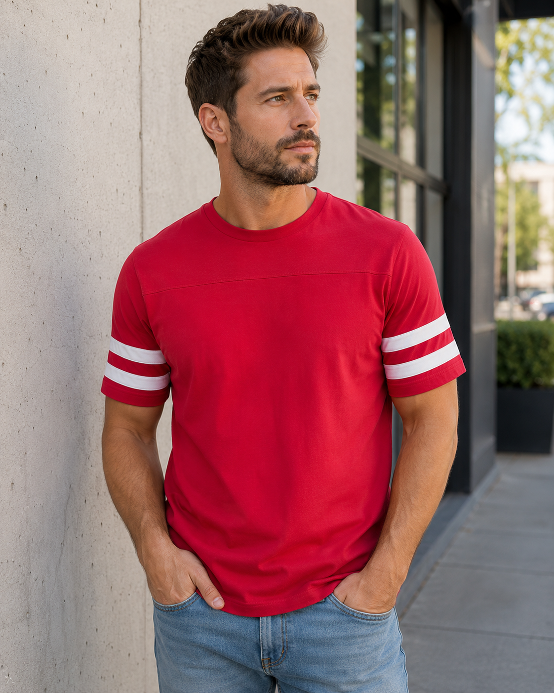 Adult 2 Stripe Jersey T-Shirt