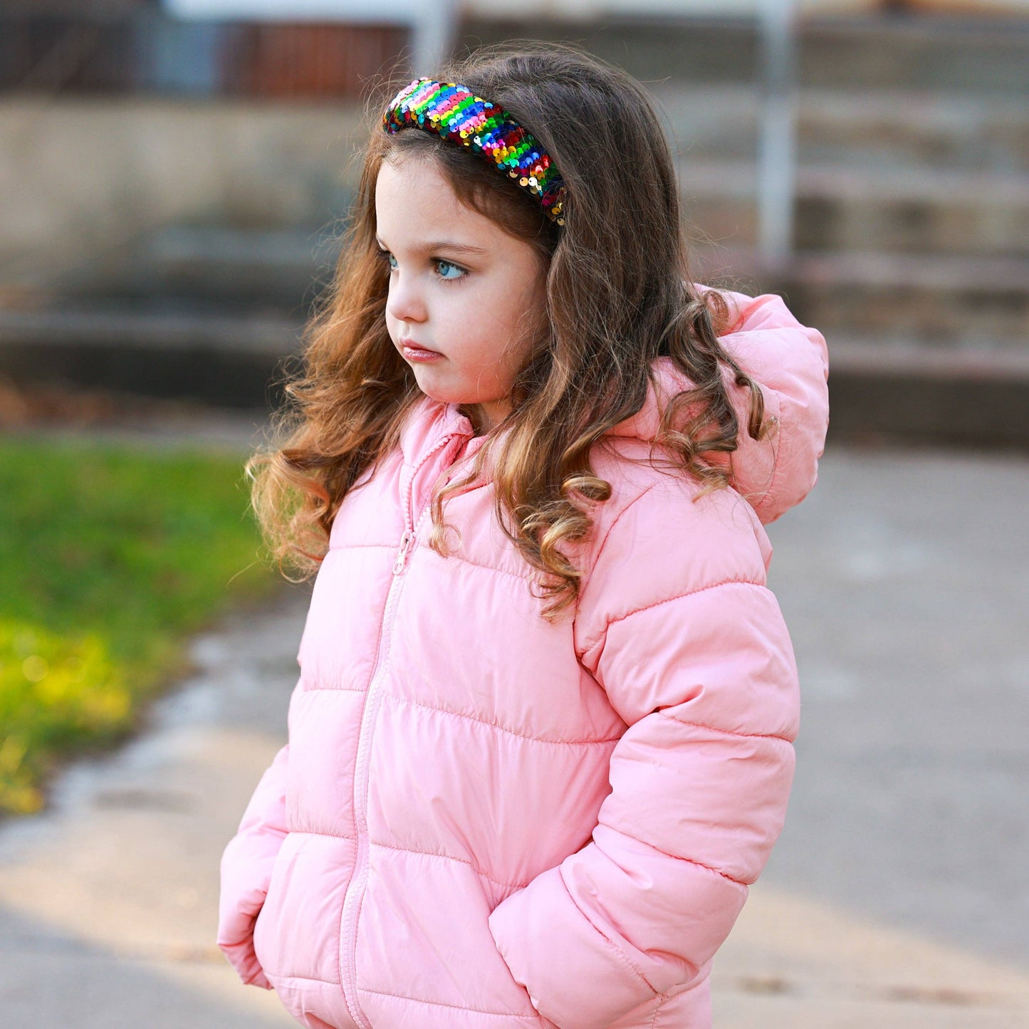 Reversible Sequin Headband - Kids Padded Hair Band