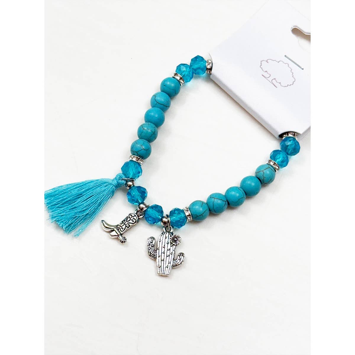 Western Boho Mix Charms Turquoise Theme Bracelets
