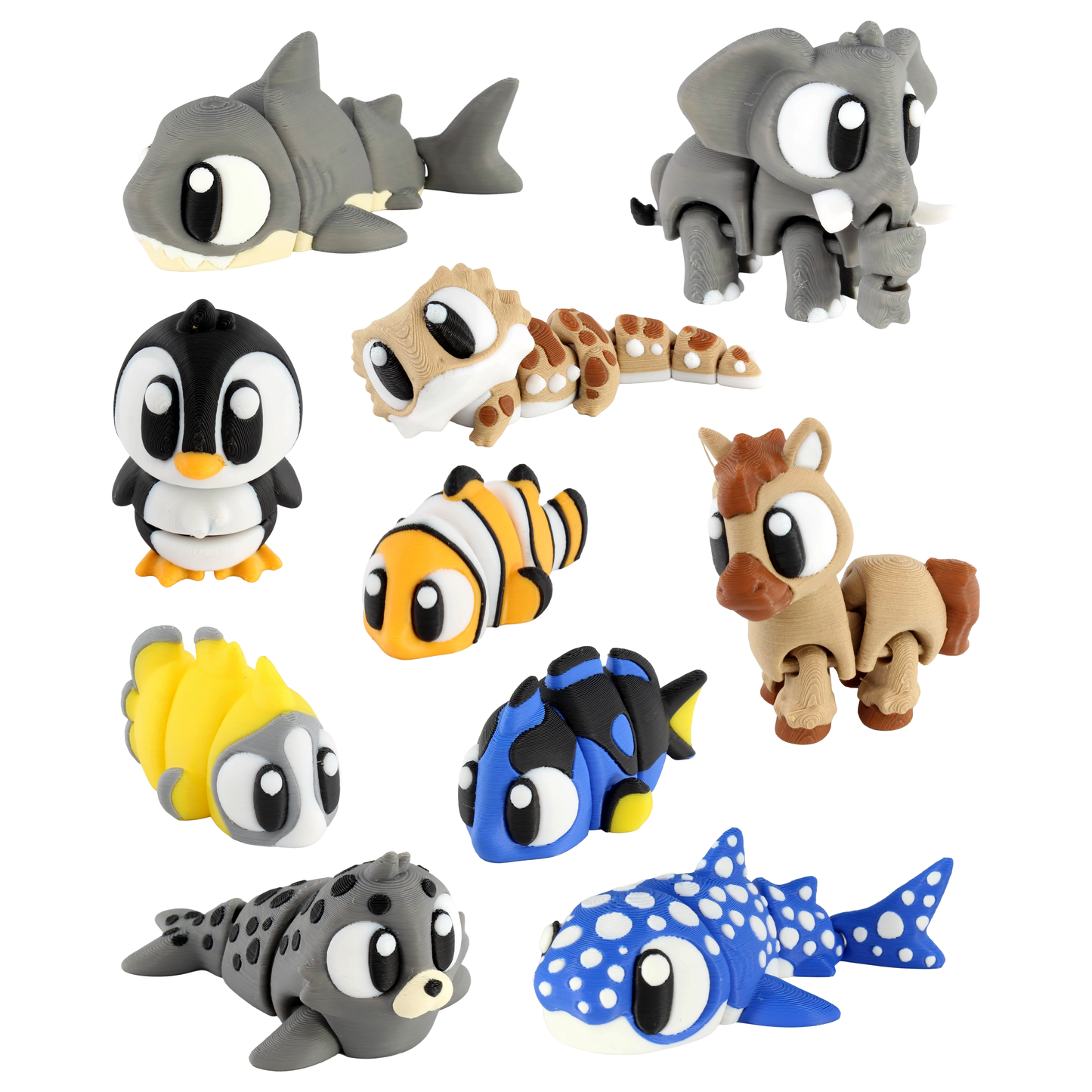 3D Printed Articulated Cute Animal Fidget Toys