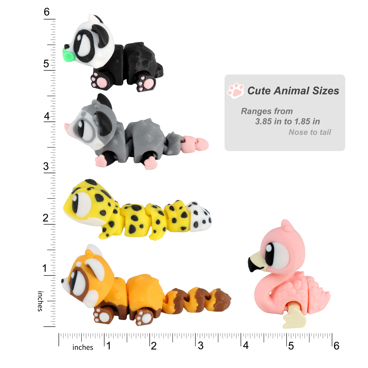 3D Printed Articulated Cute Animal Fidget Toys