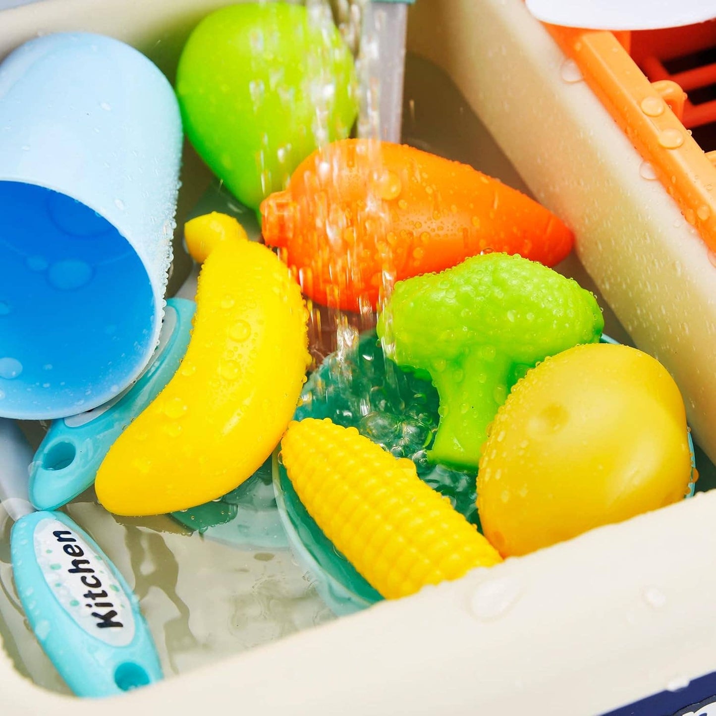 Cute Kitchen Sink Toys w/Cooking Stove Play Set