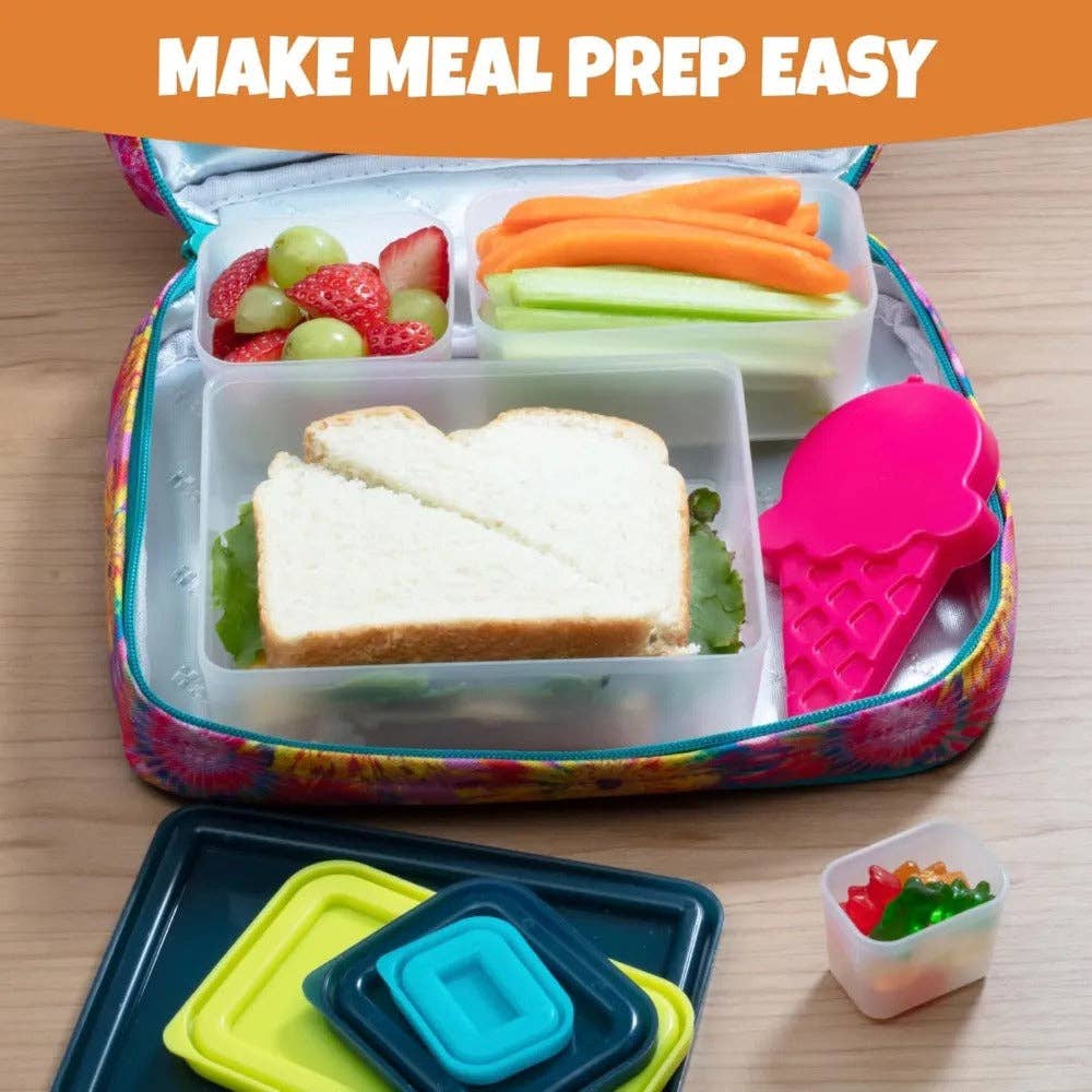 Bento Buddy with 4 Reusable Meal Prep Containers - Pink