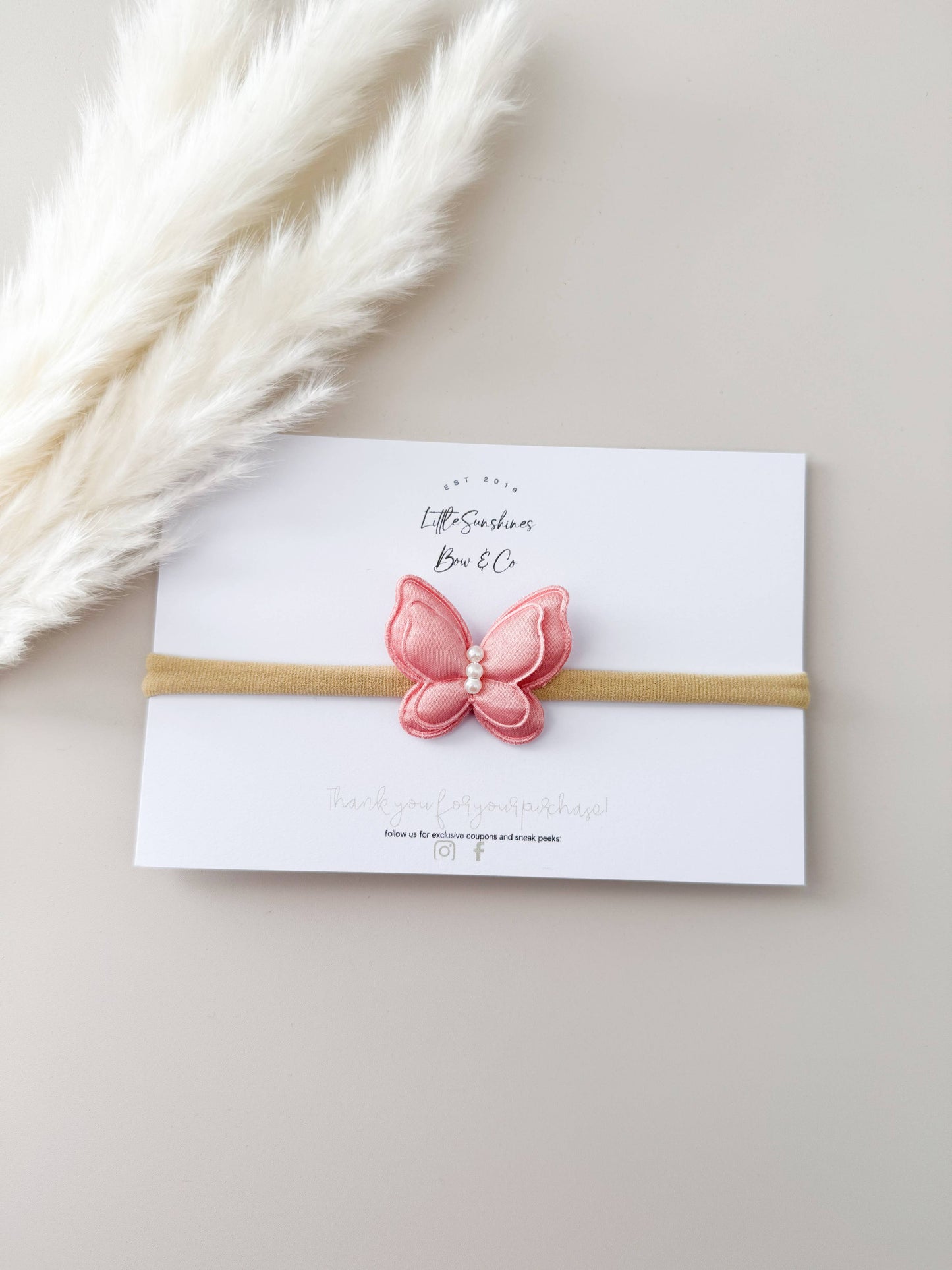 Satin Butterflies Snap Clips & Nylon Headbands