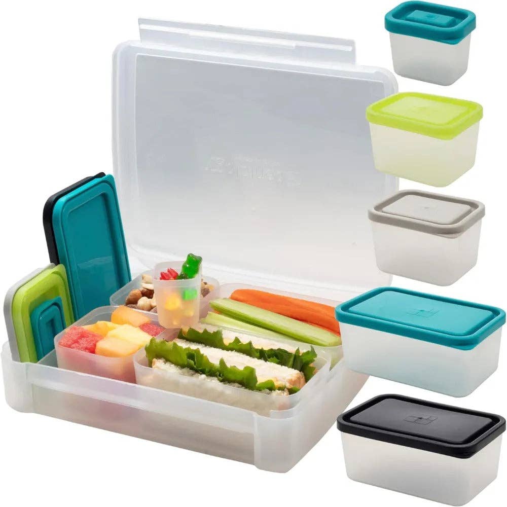 Bento Box Set with 5 Removable Nesting Containers - Beach