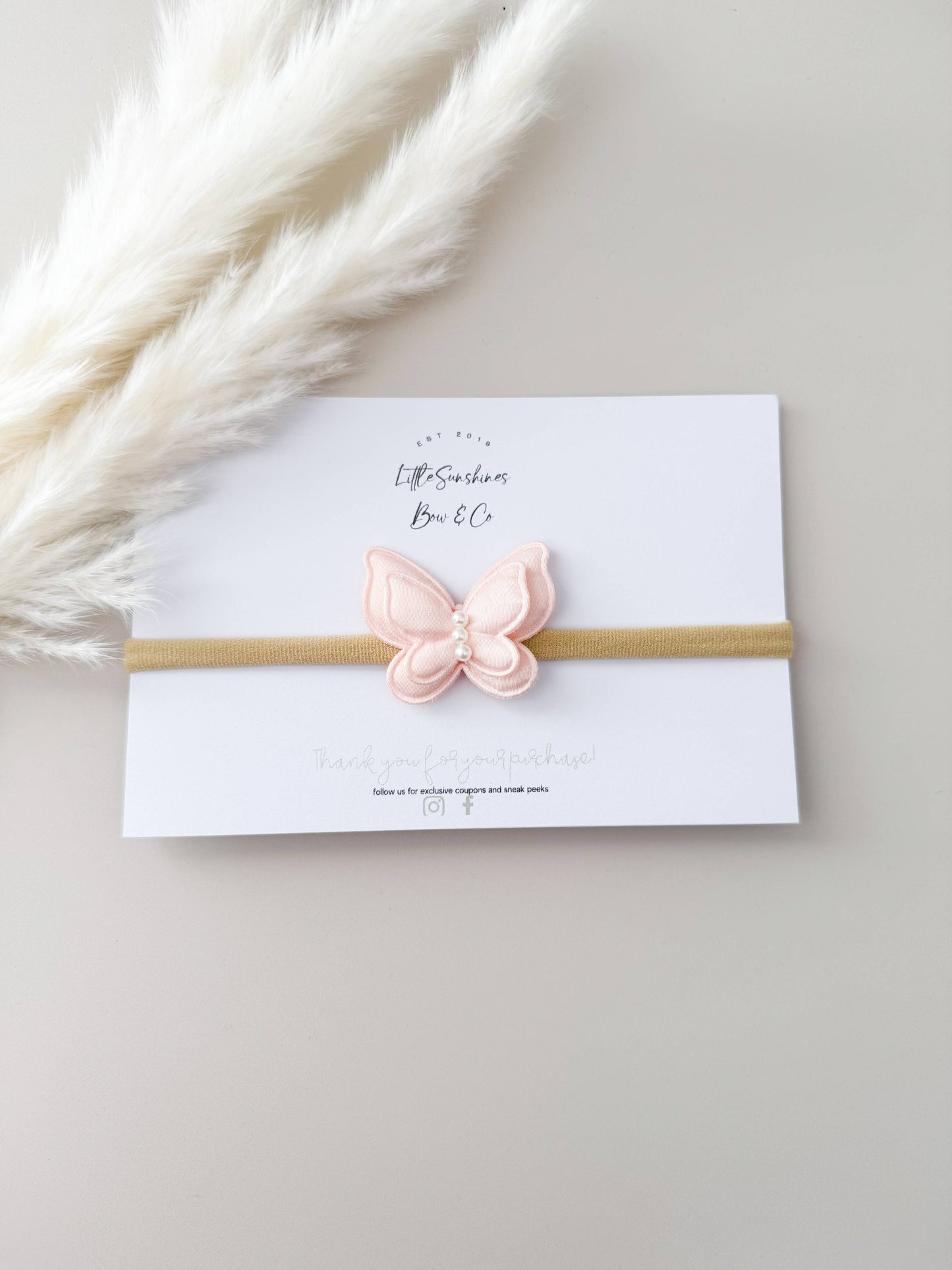 Satin Butterflies Snap Clips & Nylon Headbands