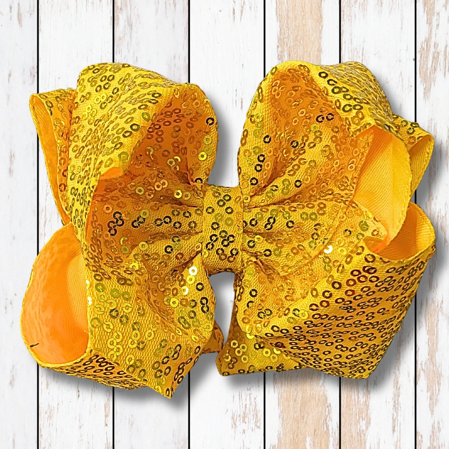6.5" Double layer sequins hair bows. 4pcs/$10.00 DBW-2 (Added Inventory💖