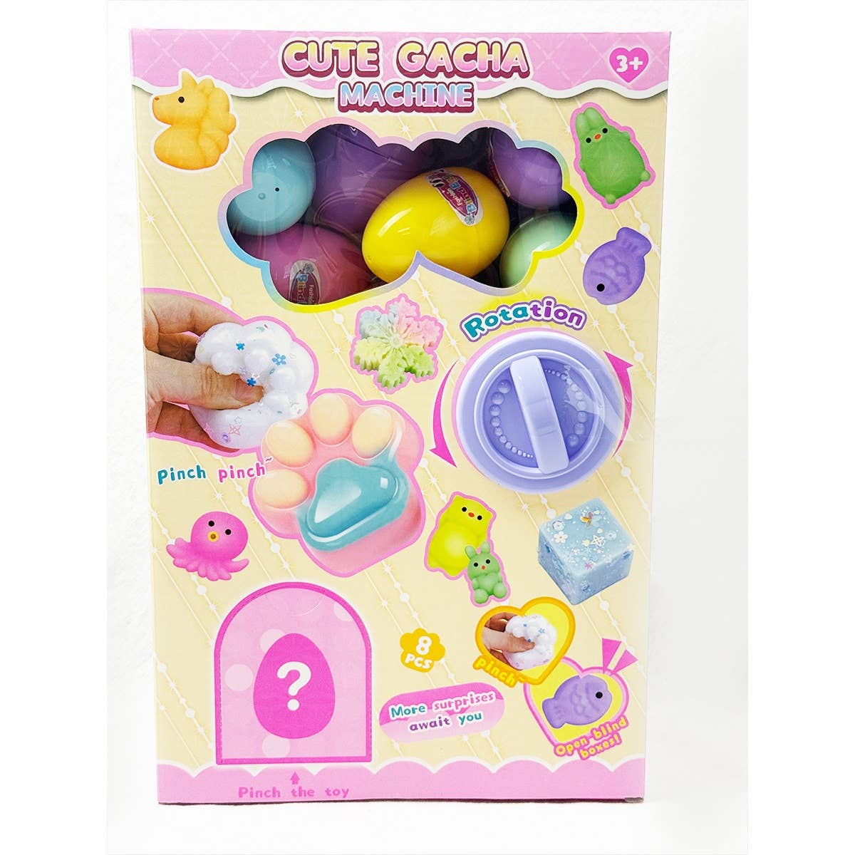 Cute Gacha Machine Squishy Toy Set