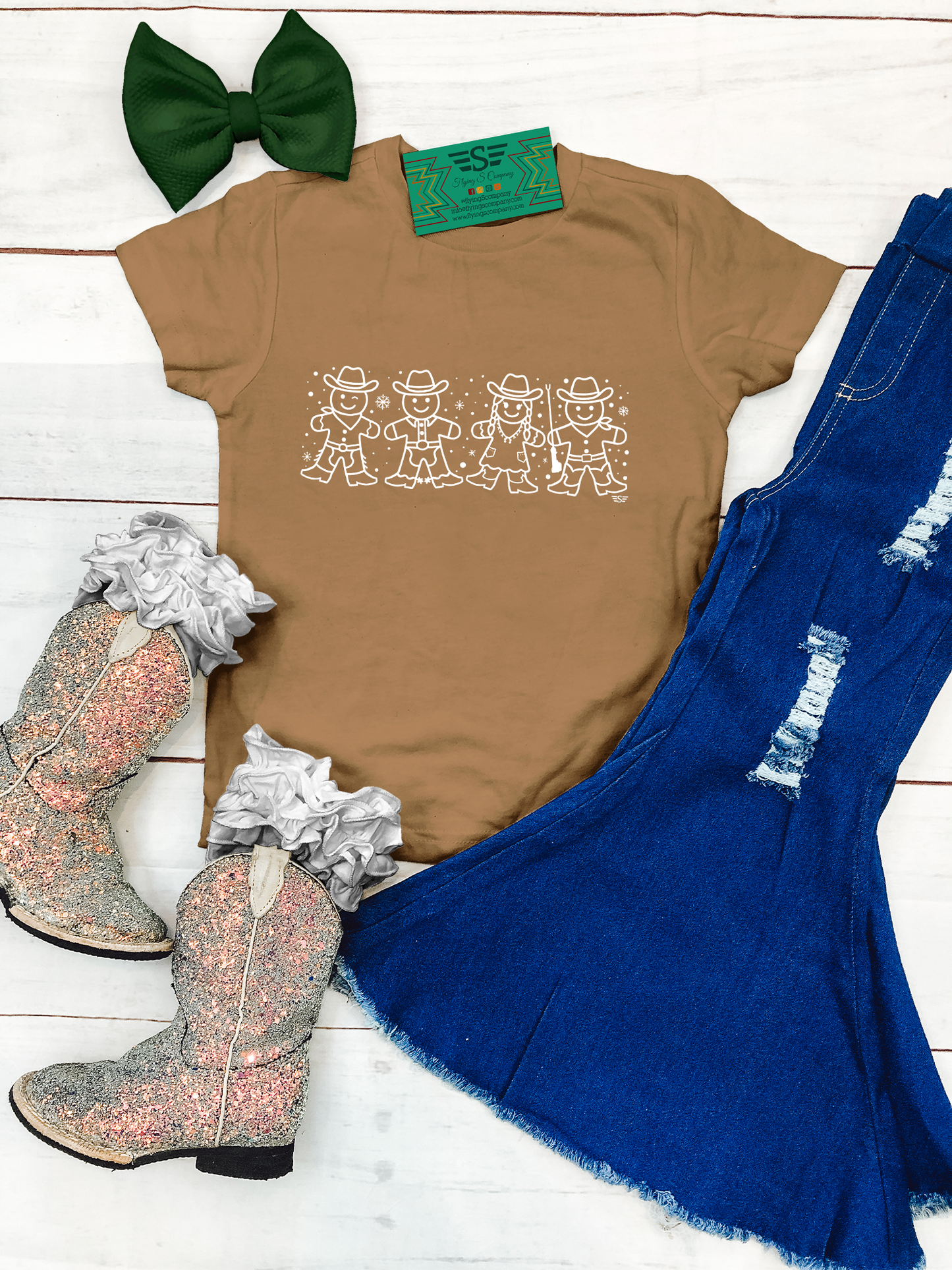 Kids Cowboy Gingerbread Tee