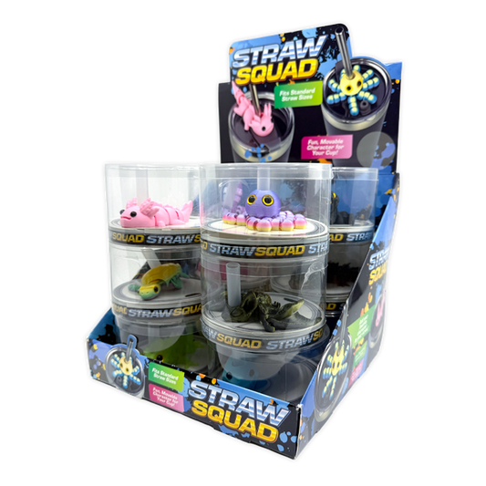 Straw Toppers 3D Printed Decoration Assortment - 12/Display