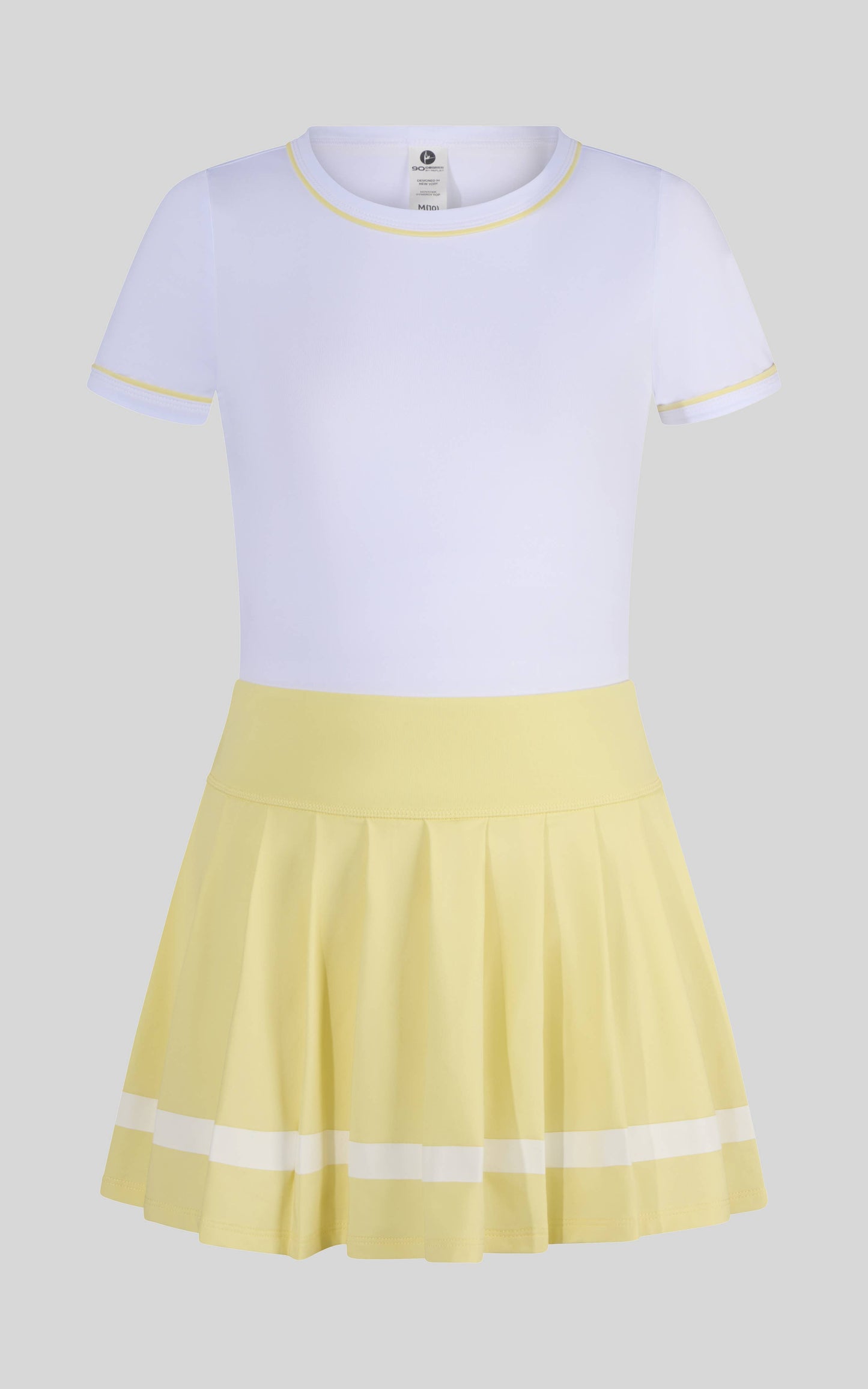 Little Girls Short sleeve and Pleated Skirt with Inner Short