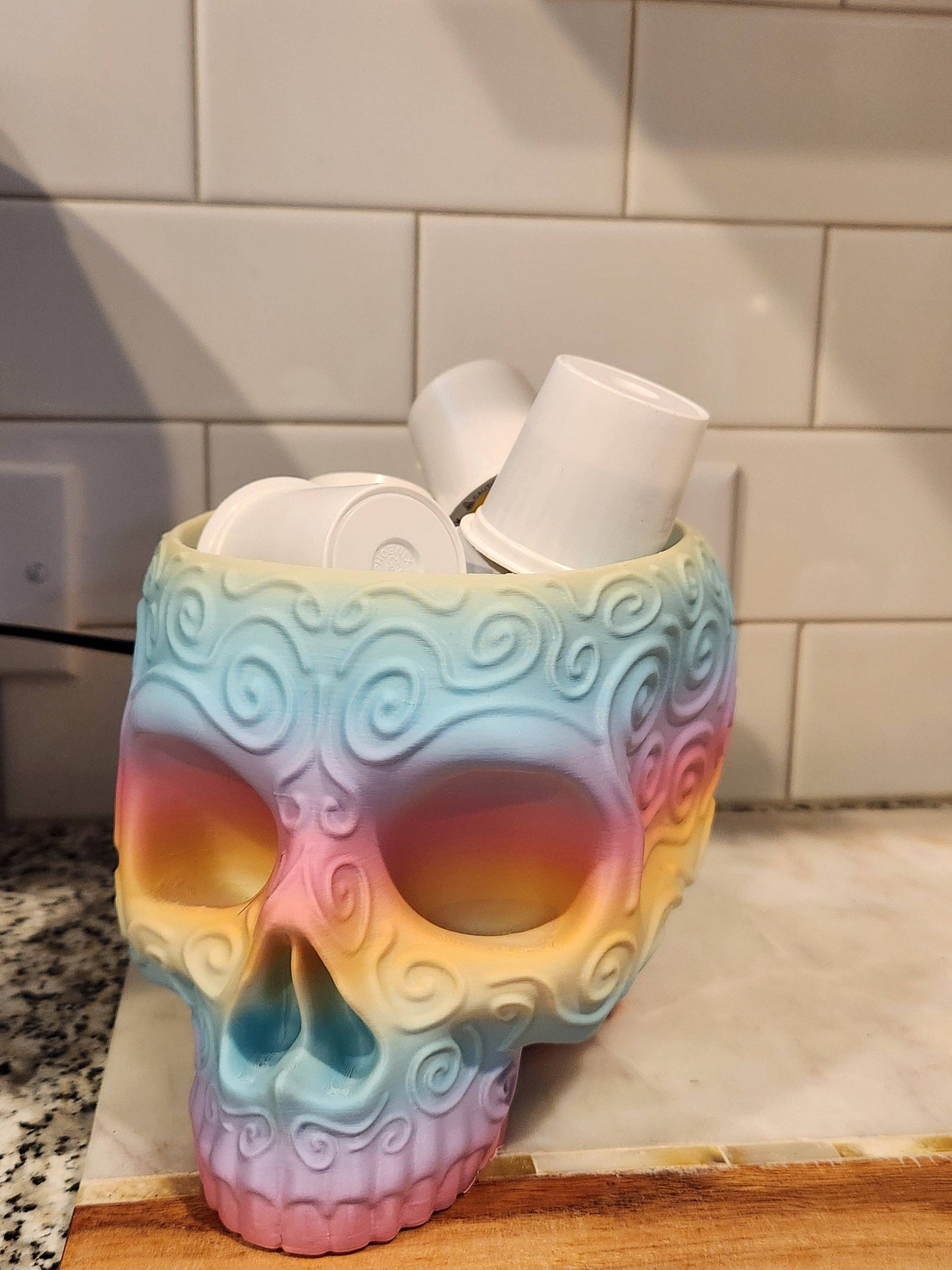 Sugar Skull Bowl- 3D Printed Decor