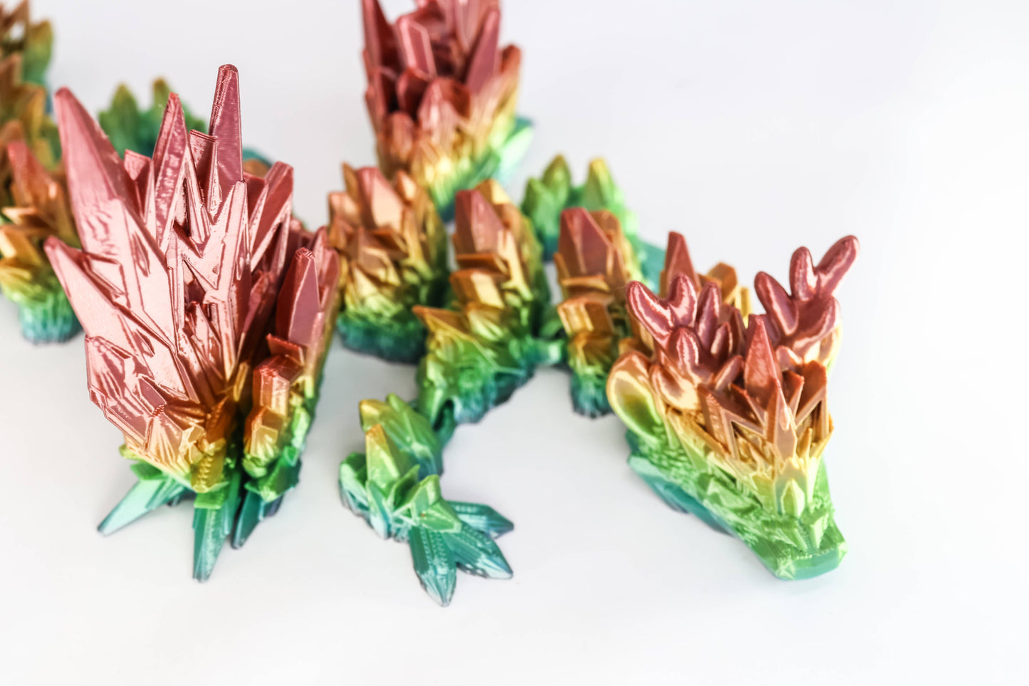Large 3D Printed Dragons with Wings – Assorted Colors