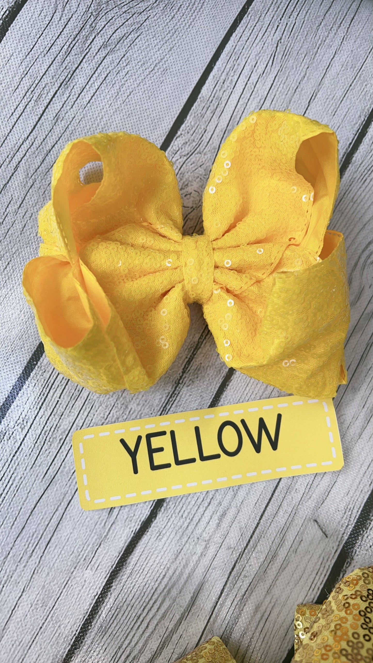 6.5" Double layer sequins hair bows. 4pcs/$10.00 DBW-2 (Added Inventory💖