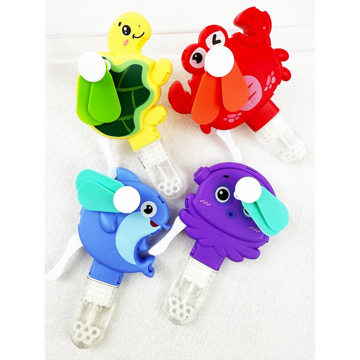 Mini Hand Press Fans with Bubble