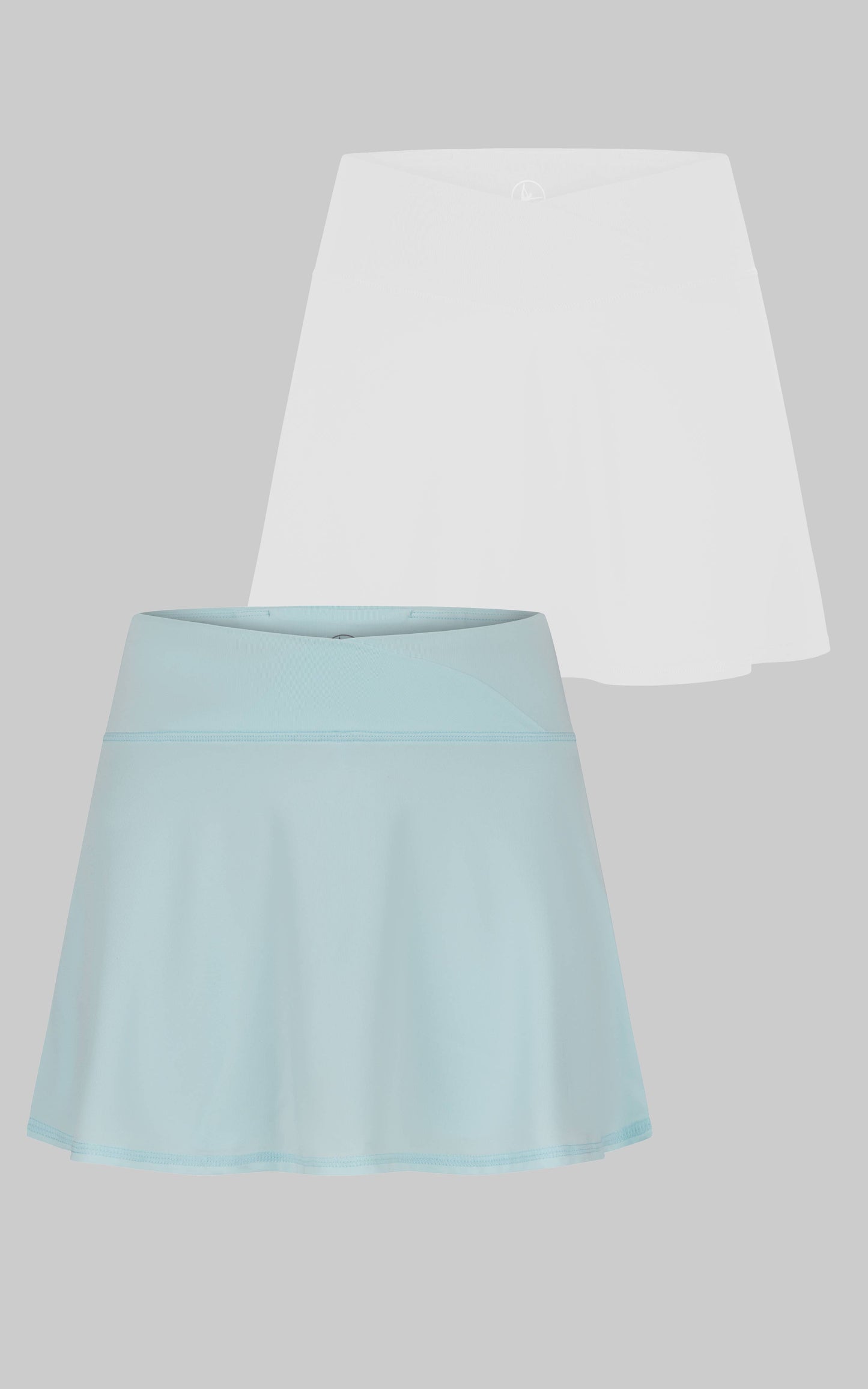 2 PC Pack - Girls Crossover Waistband Tennis Skirt (Skort)