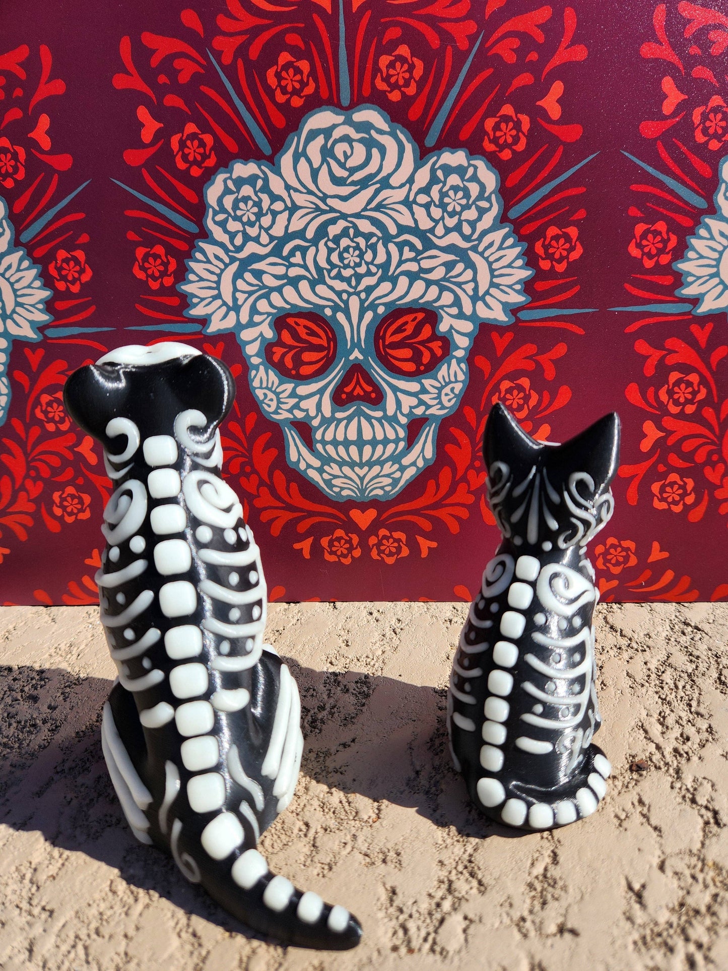 Glow-in-the-Dark Day of the Dead Animal Figurines