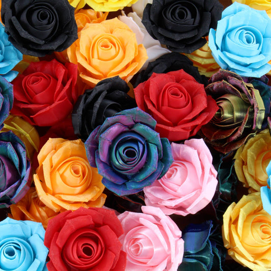 3D Printed Roses – Assorted Colors, 2.25" Decorative Flowers