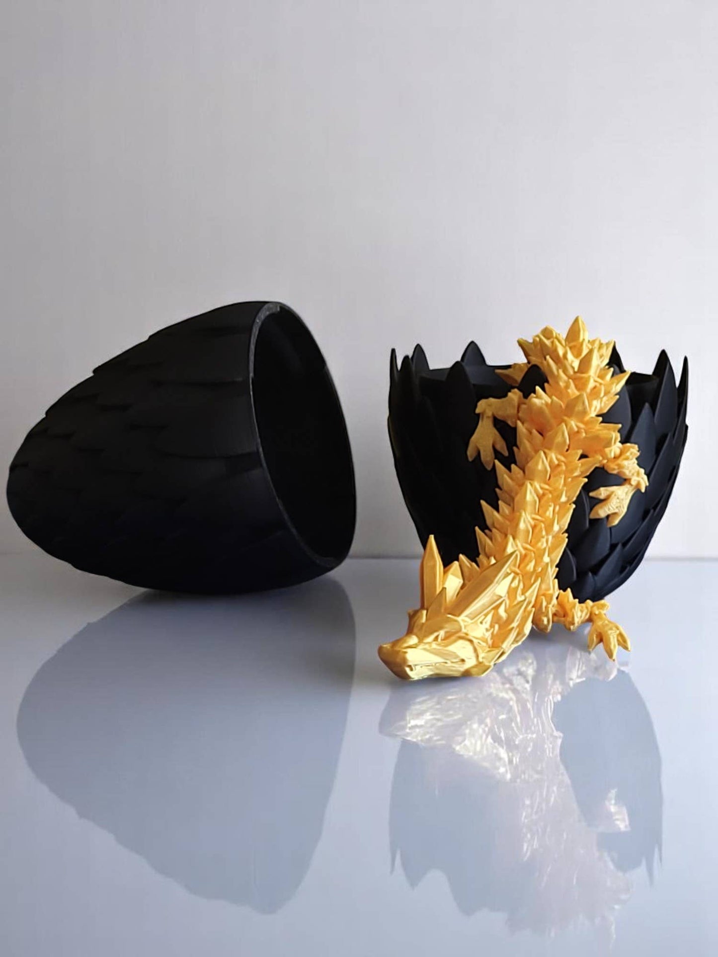 3D Printed 12" Dragon and 6" Egg