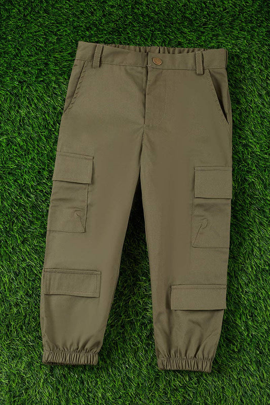 ARMY GREEN CARGO PANTS.  PNG651122037-WEN