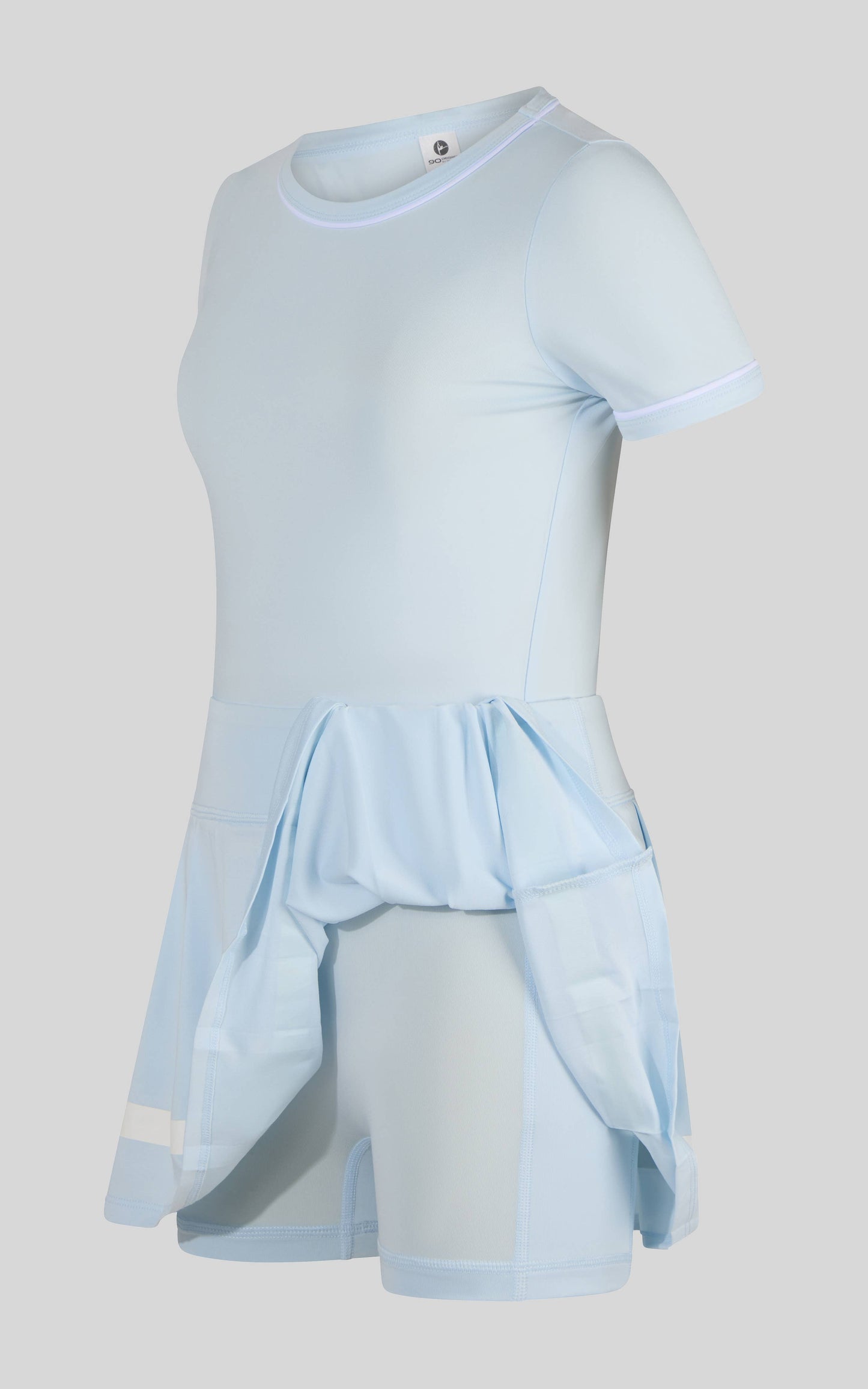 Little Girls Short sleeve and Pleated Skirt with Inner Short