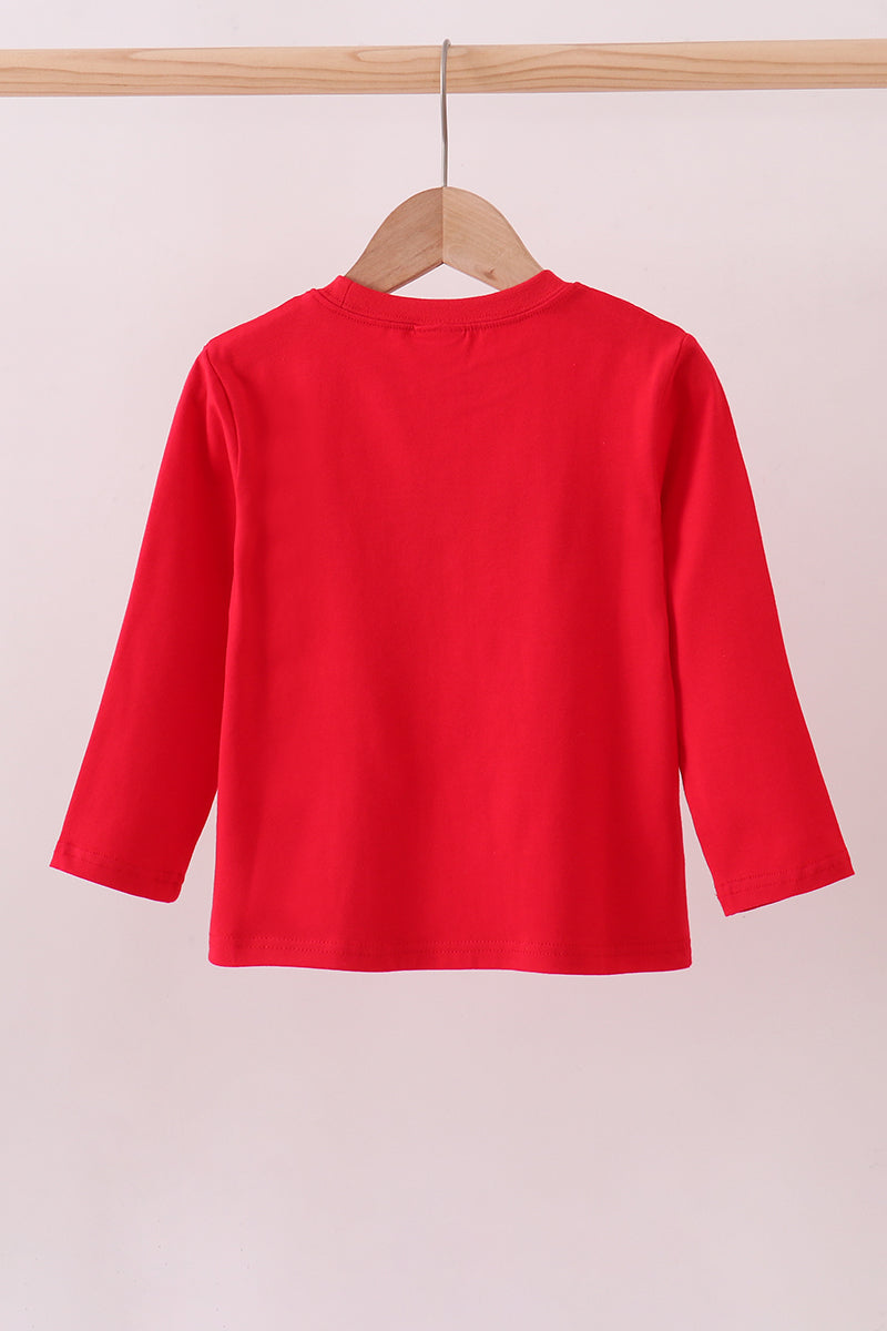 Premium Red Georgia bulldog embroidery top