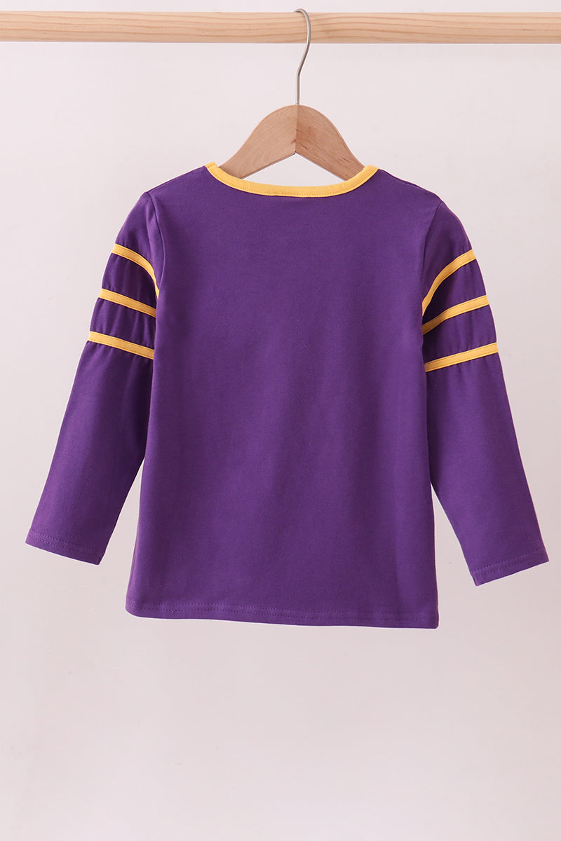 Premium Purple LSU 01 applique top