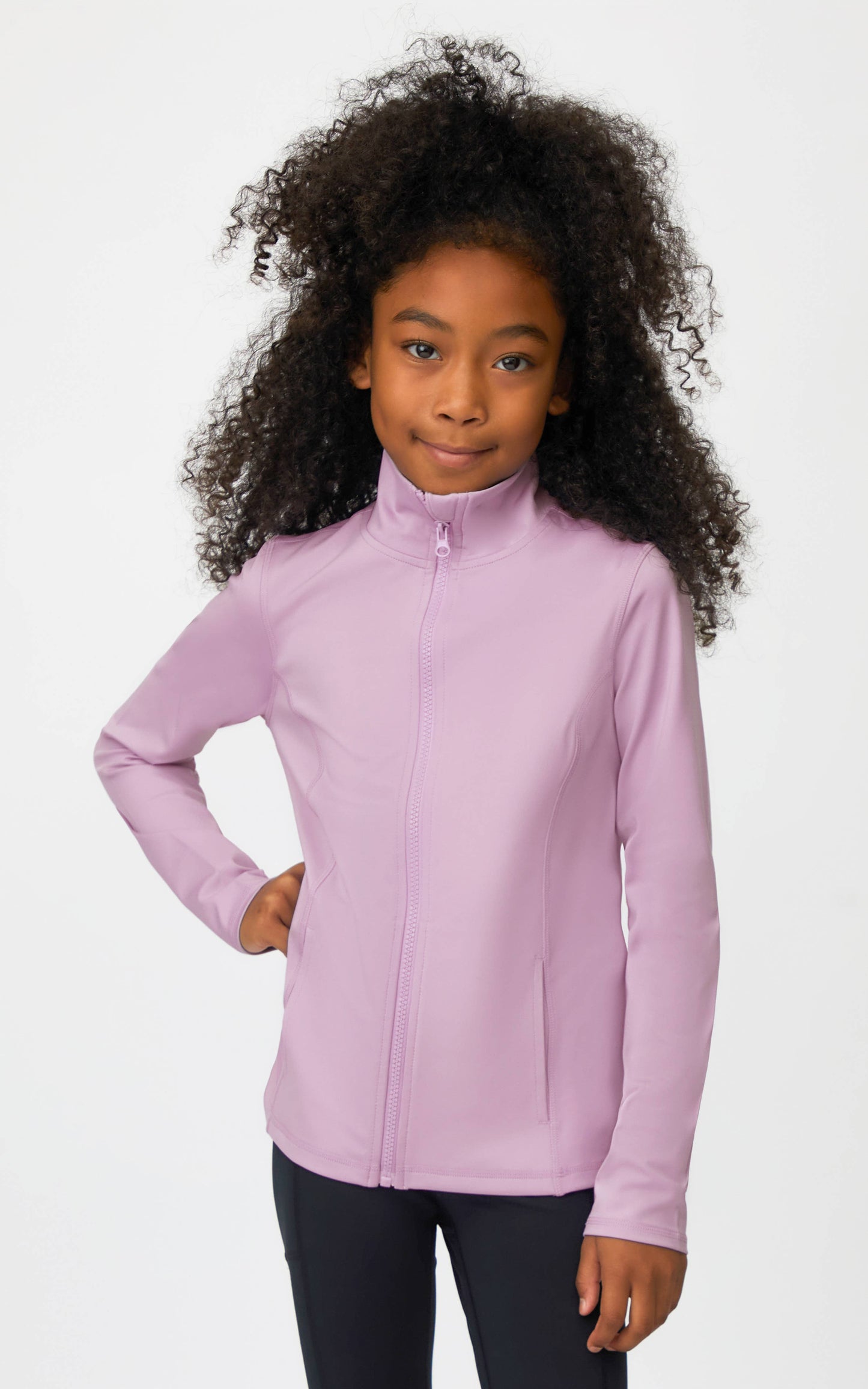 Girls Zipper Active Jacket with Pockets