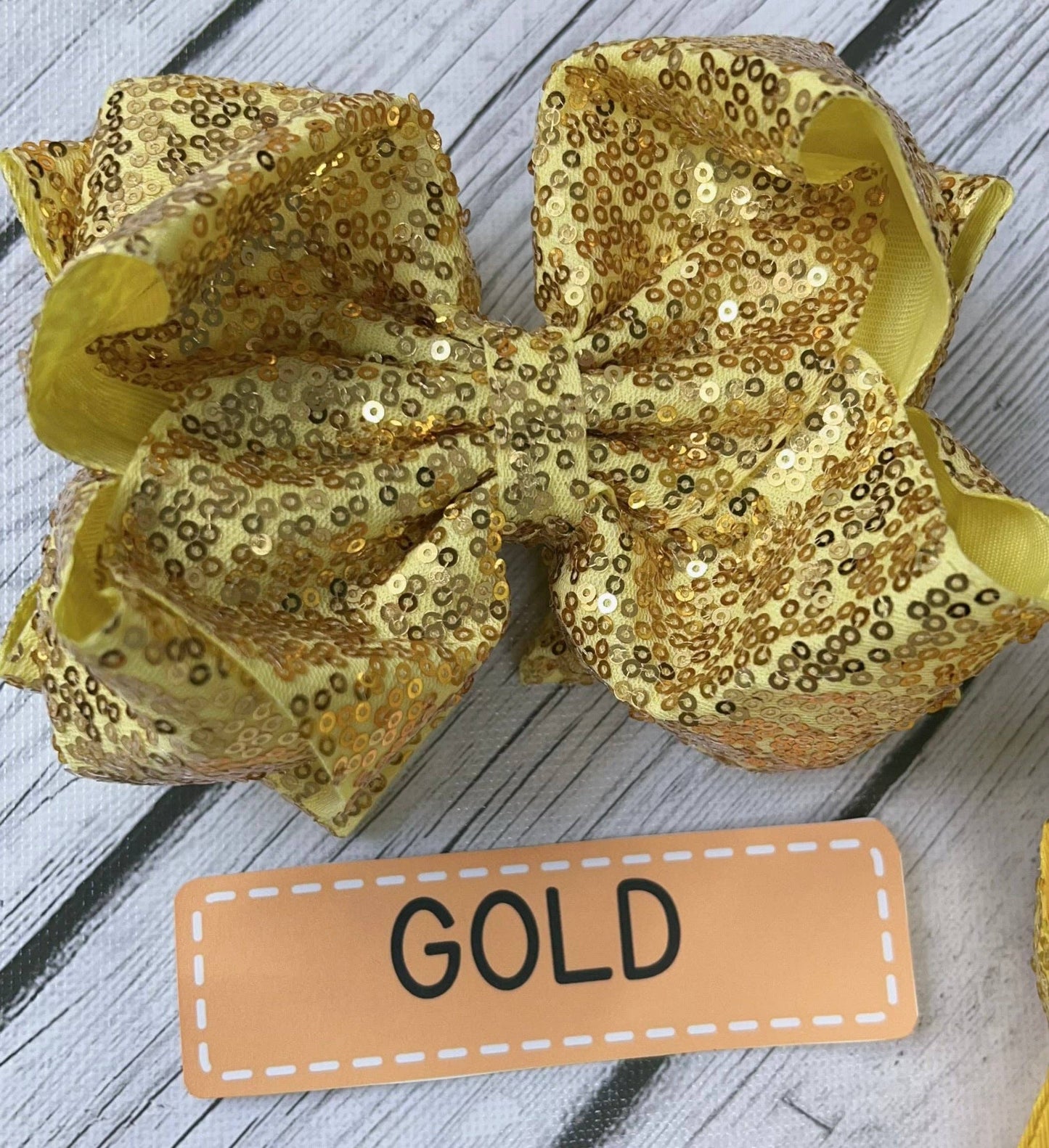 6.5" Double layer sequins hair bows. 4pcs/$10.00 DBW-2 (Added Inventory💖