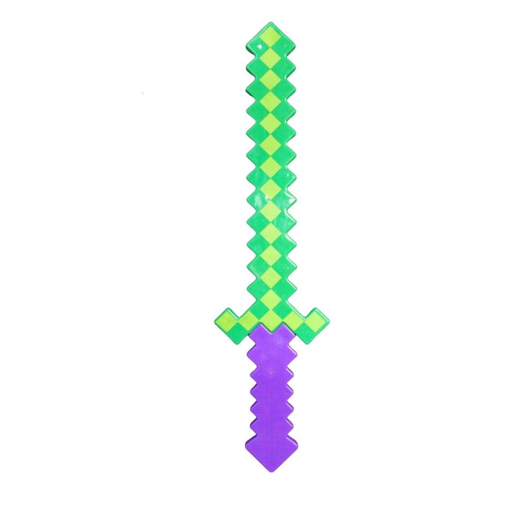 24" LED Purple, Green and Yellow Pixel Sword Mardi