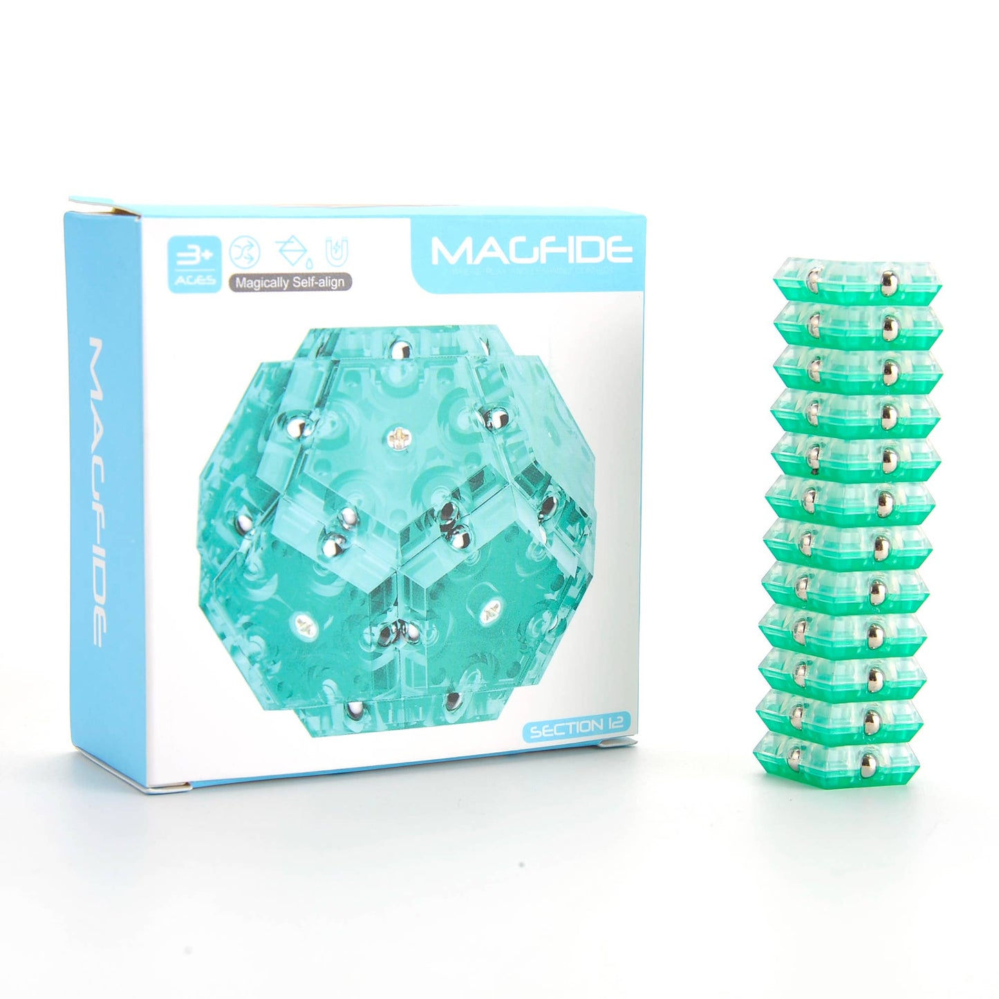 Magnetic Fidget Sphere (Pentagon Set – 12 Pieces) Desk Toy