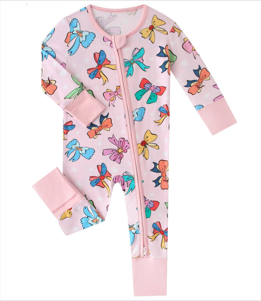 Posh TOT Royal Bows Bamboo Baby Convertible Zippy Romper  CINCO DE MAYO PROMO - FINAL SALE