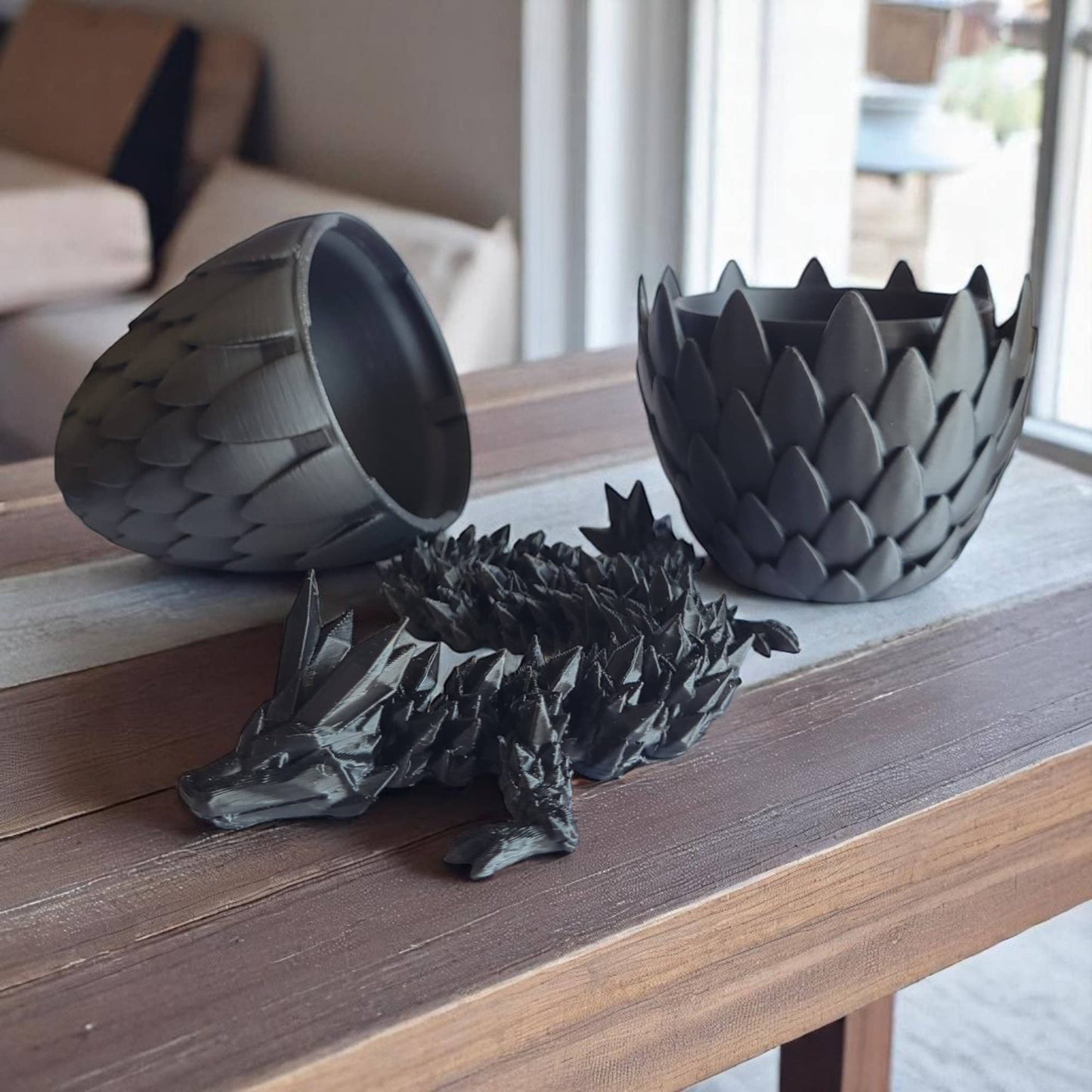 3D Printed 12" Dragon and 6" Egg