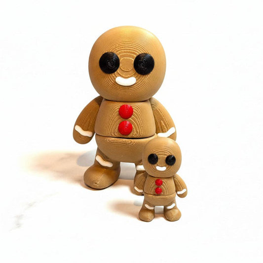 Gingerbread Man • Christmas • Articulated *Larger* Animals • 3D Printed Articulated Animal • Flexi Animals • Pocket Pets • Pocket Pals • Desk Pets [2025]