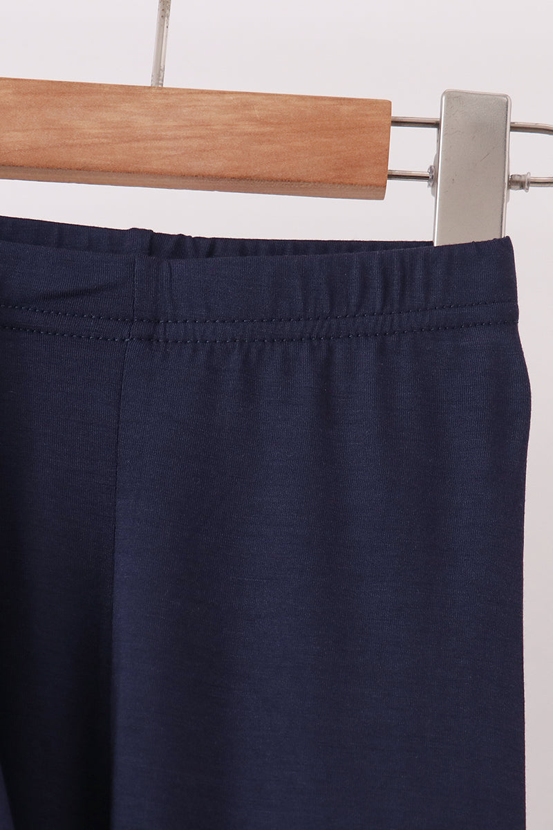 Navy bamboo pajama set – view 3