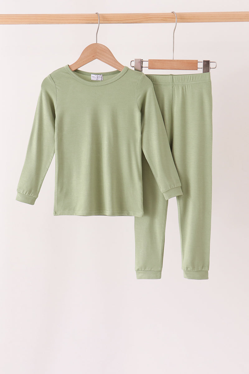 Green bamboo pajama set – wholesale for boutiques | Honeydew USA